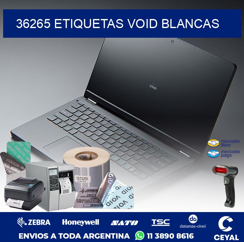 36265 ETIQUETAS VOID BLANCAS