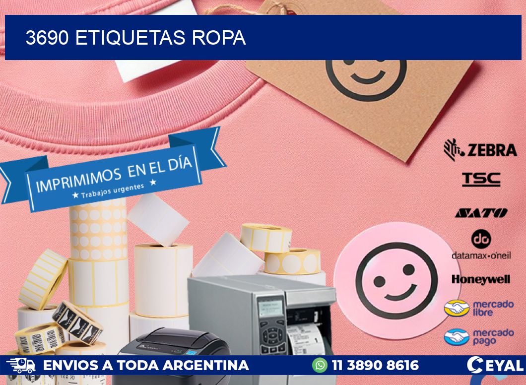3690 ETIQUETAS ROPA