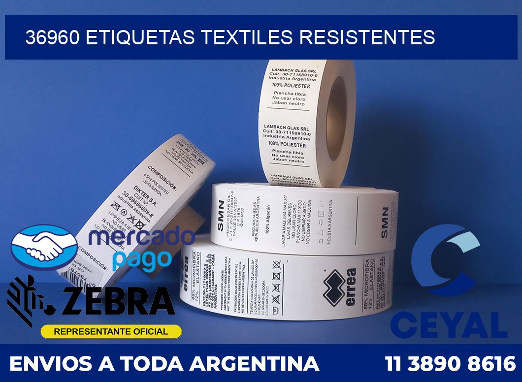 36960 ETIQUETAS TEXTILES RESISTENTES