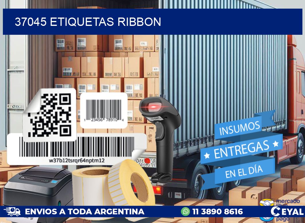 37045 ETIQUETAS RIBBON