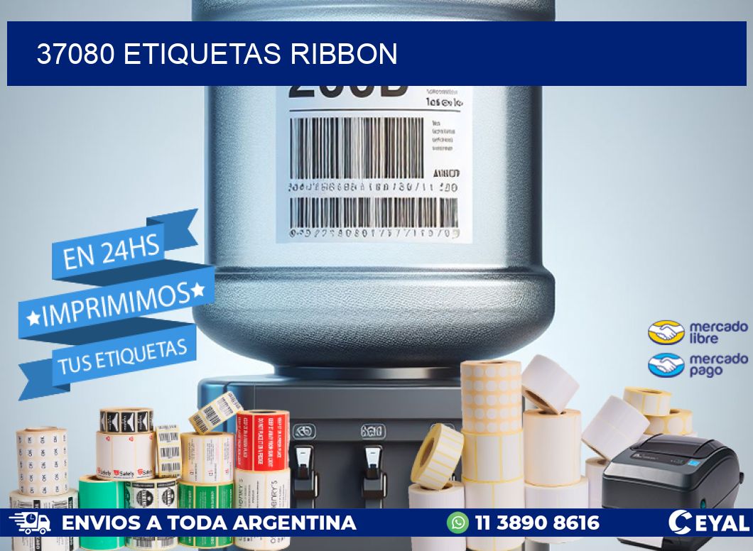 37080 ETIQUETAS RIBBON