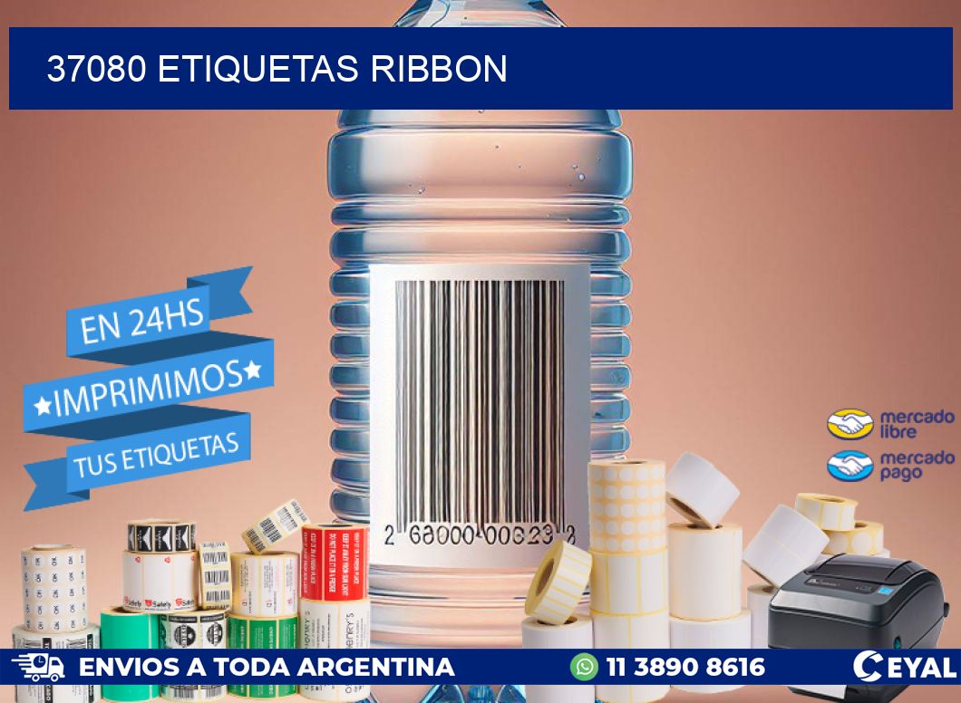 37080 ETIQUETAS RIBBON