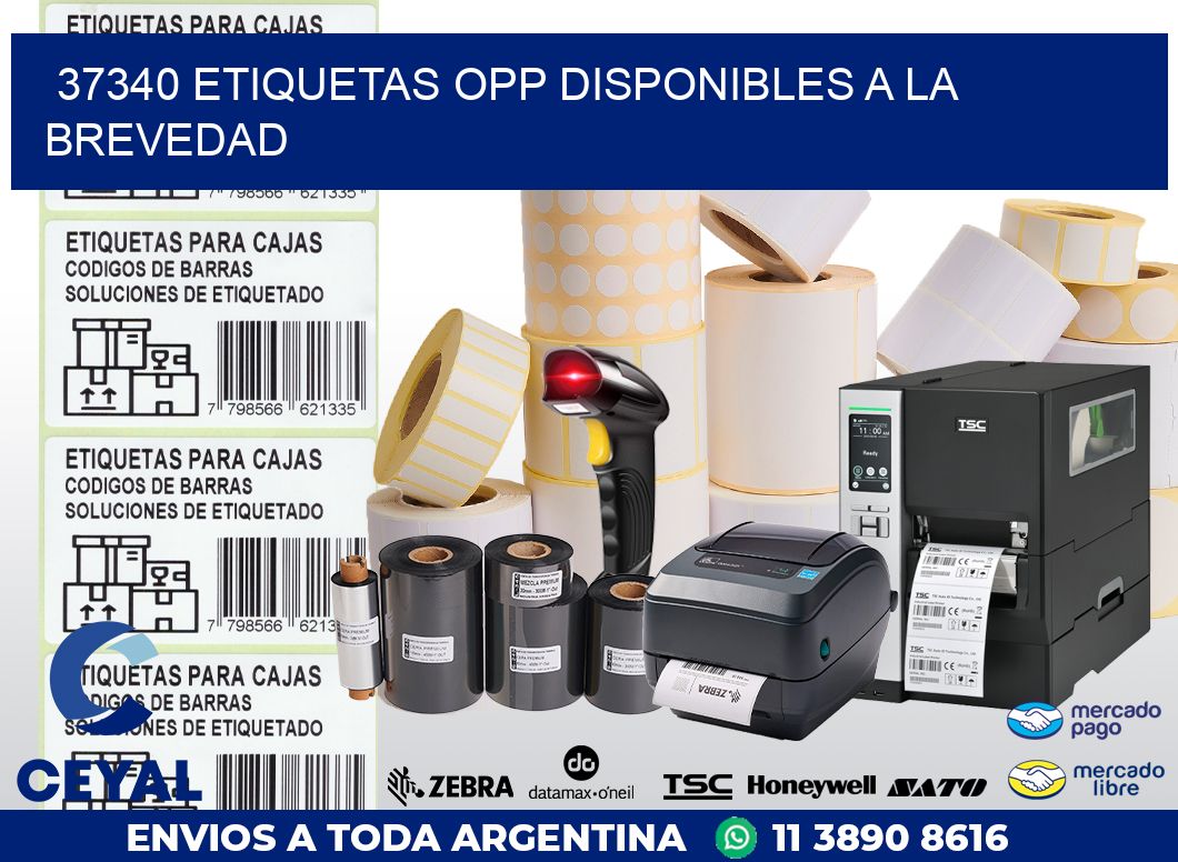 37340 ETIQUETAS OPP DISPONIBLES A LA BREVEDAD