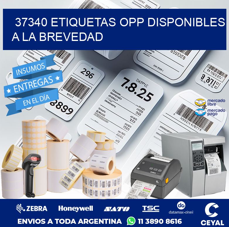 37340 ETIQUETAS OPP DISPONIBLES A LA BREVEDAD