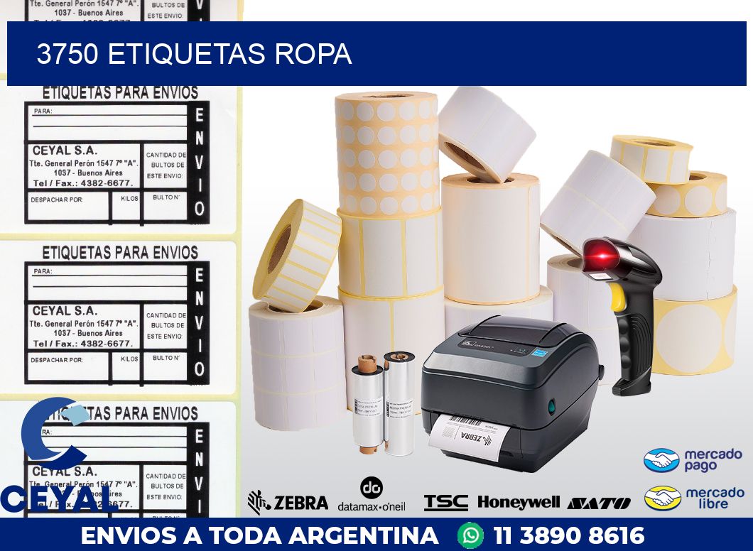 3750 ETIQUETAS ROPA