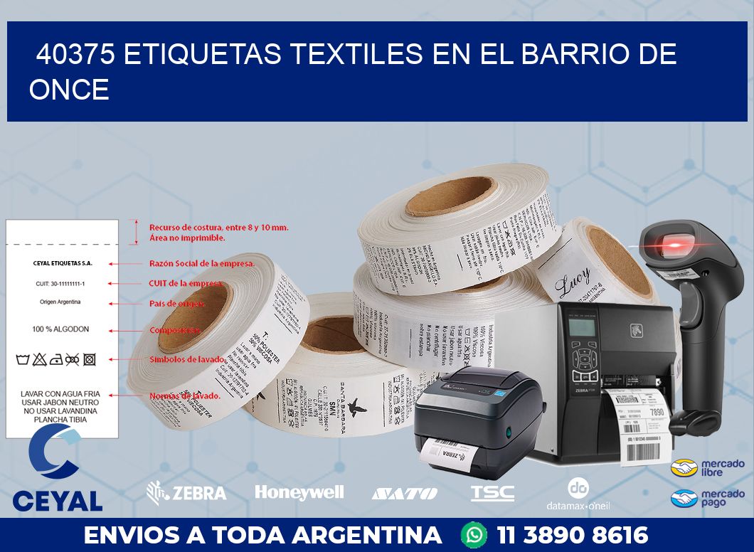 40375 ETIQUETAS TEXTILES EN EL BARRIO DE ONCE