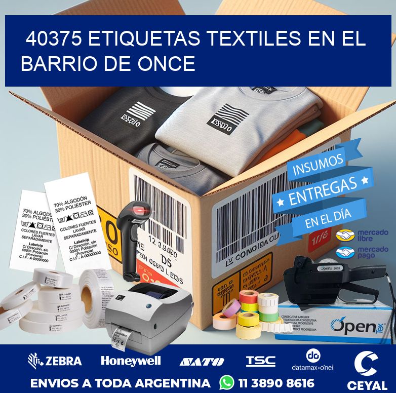 40375 ETIQUETAS TEXTILES EN EL BARRIO DE ONCE