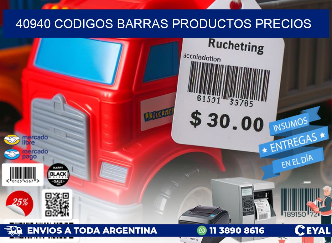 40940 CODIGOS BARRAS PRODUCTOS PRECIOS