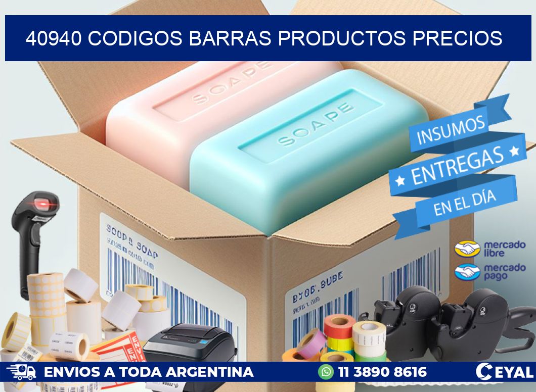 40940 CODIGOS BARRAS PRODUCTOS PRECIOS