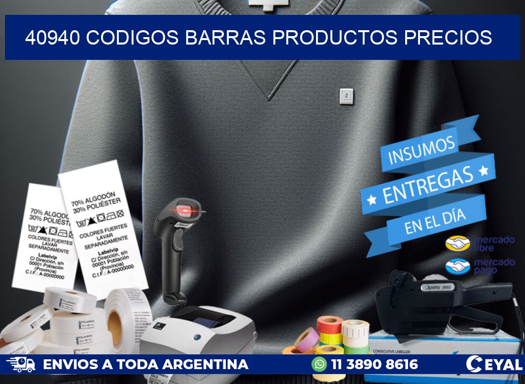 40940 CODIGOS BARRAS PRODUCTOS PRECIOS