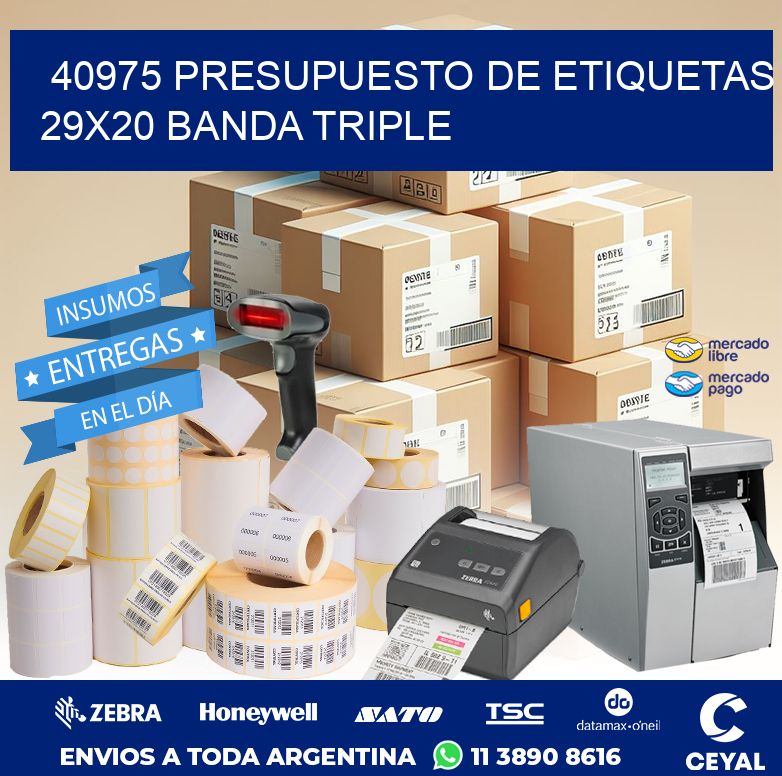40975 PRESUPUESTO DE ETIQUETAS 29X20 BANDA TRIPLE