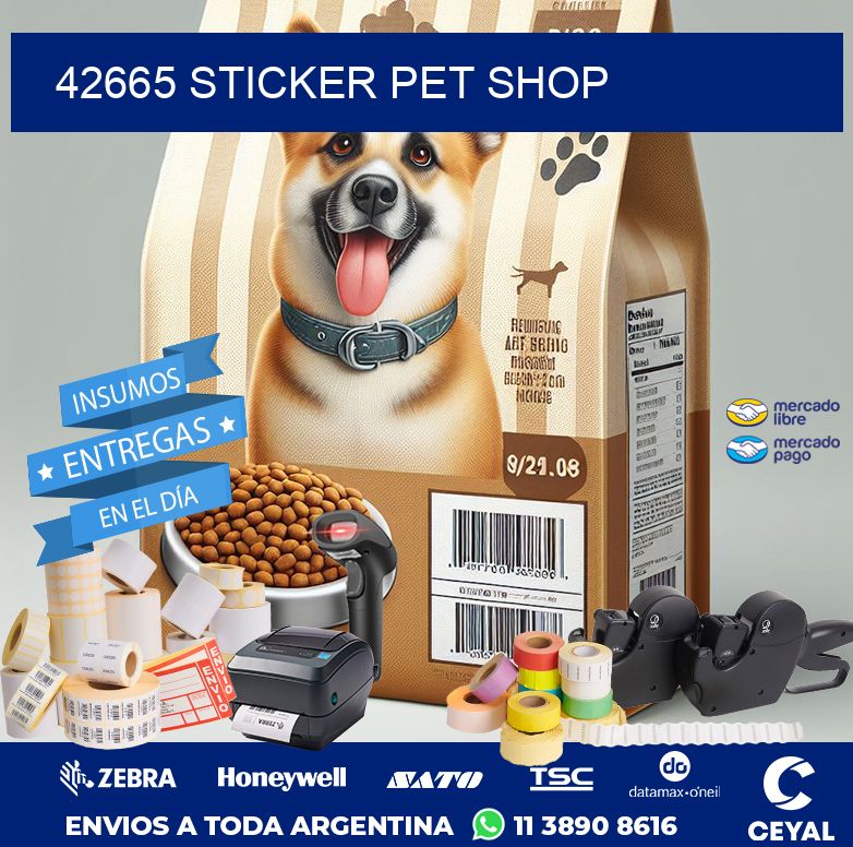 42665 STICKER PET SHOP
