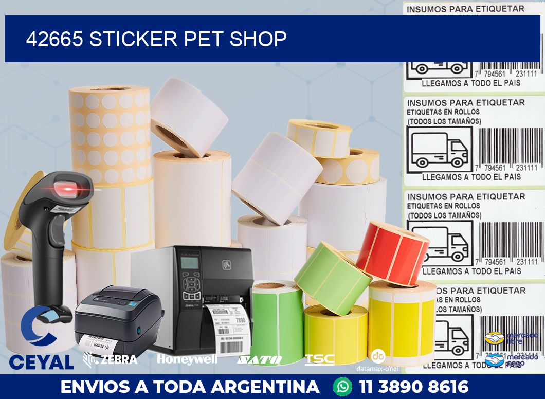 42665 STICKER PET SHOP