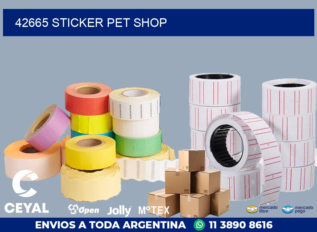 42665 STICKER PET SHOP