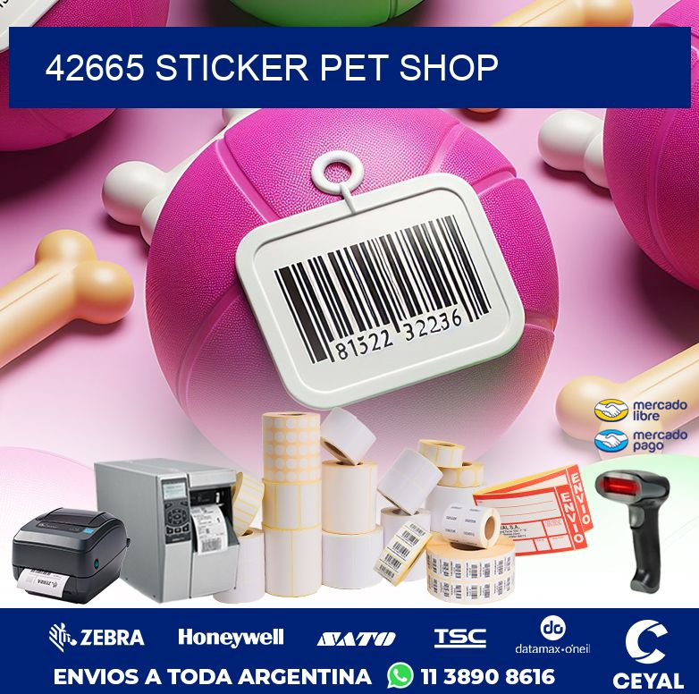 42665 STICKER PET SHOP