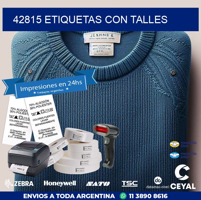 42815 ETIQUETAS CON TALLES