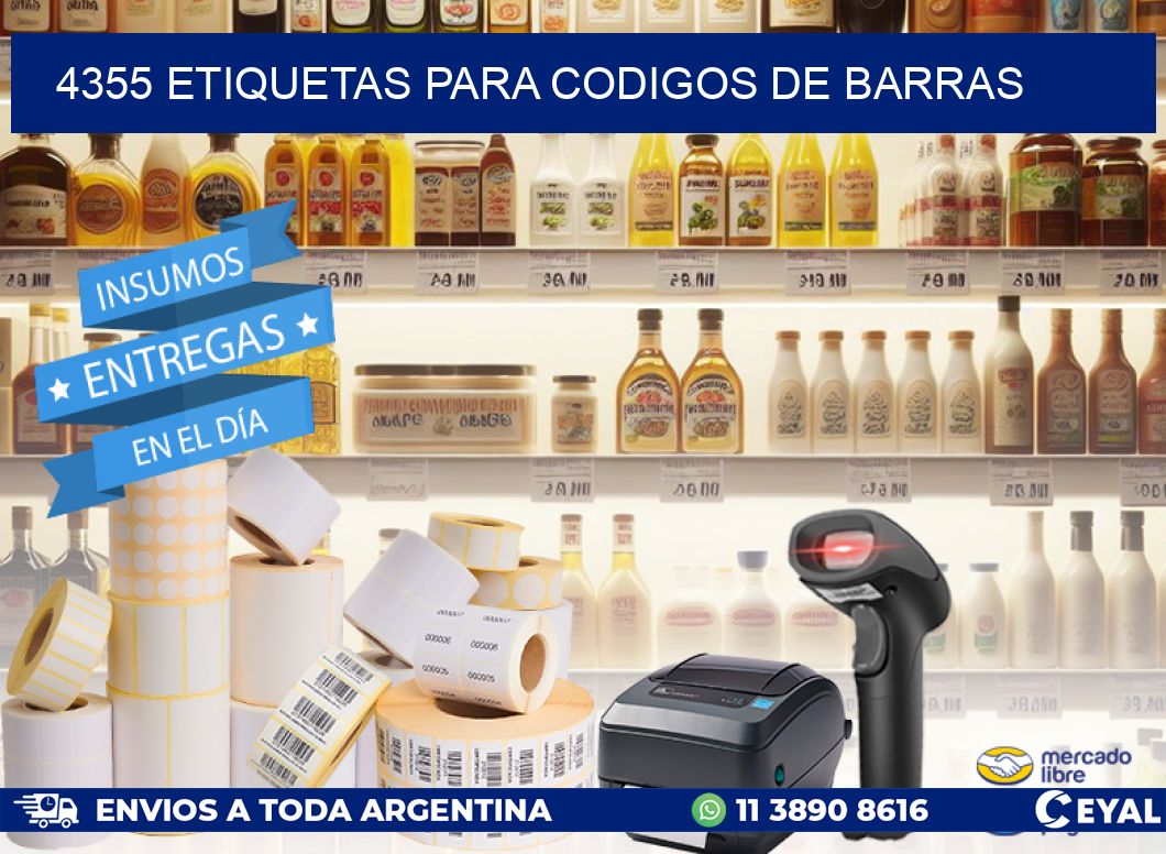 4355 ETIQUETAS PARA CODIGOS DE BARRAS
