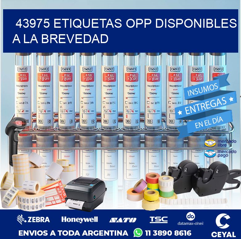 43975 ETIQUETAS OPP DISPONIBLES A LA BREVEDAD