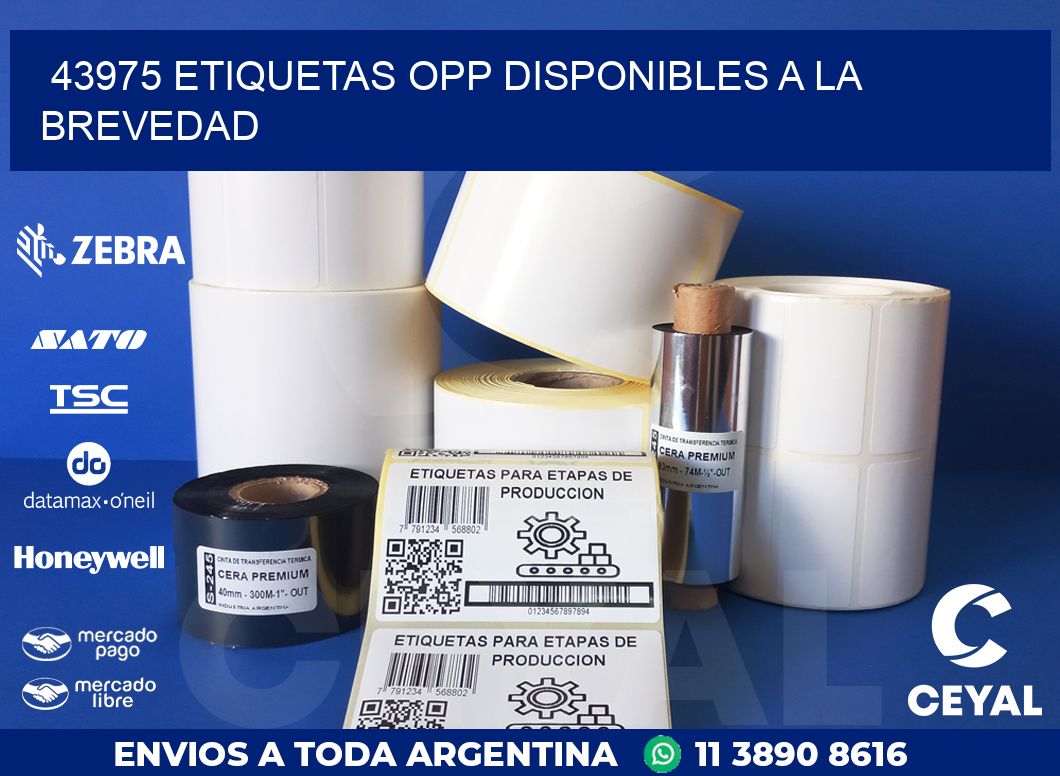 43975 ETIQUETAS OPP DISPONIBLES A LA BREVEDAD