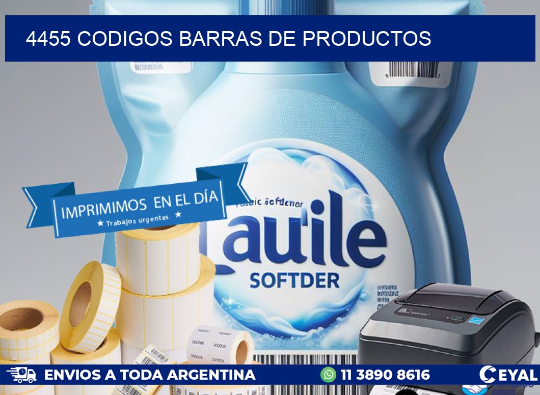 4455 CODIGOS BARRAS DE PRODUCTOS