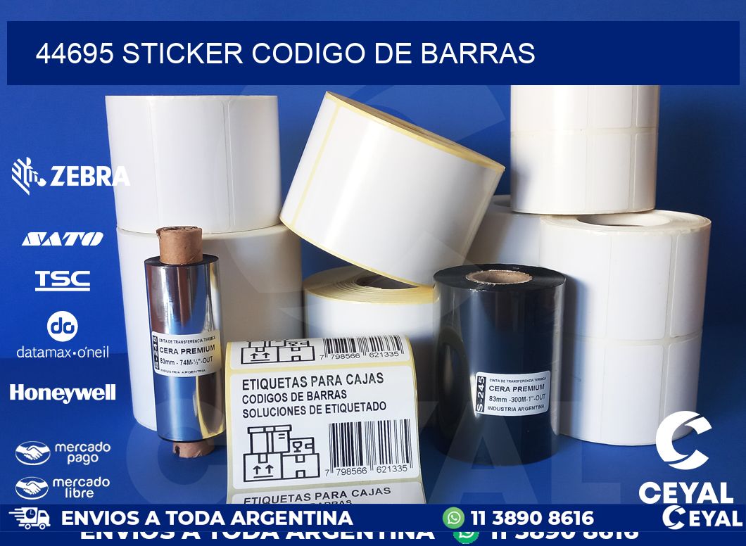 44695 STICKER CODIGO DE BARRAS