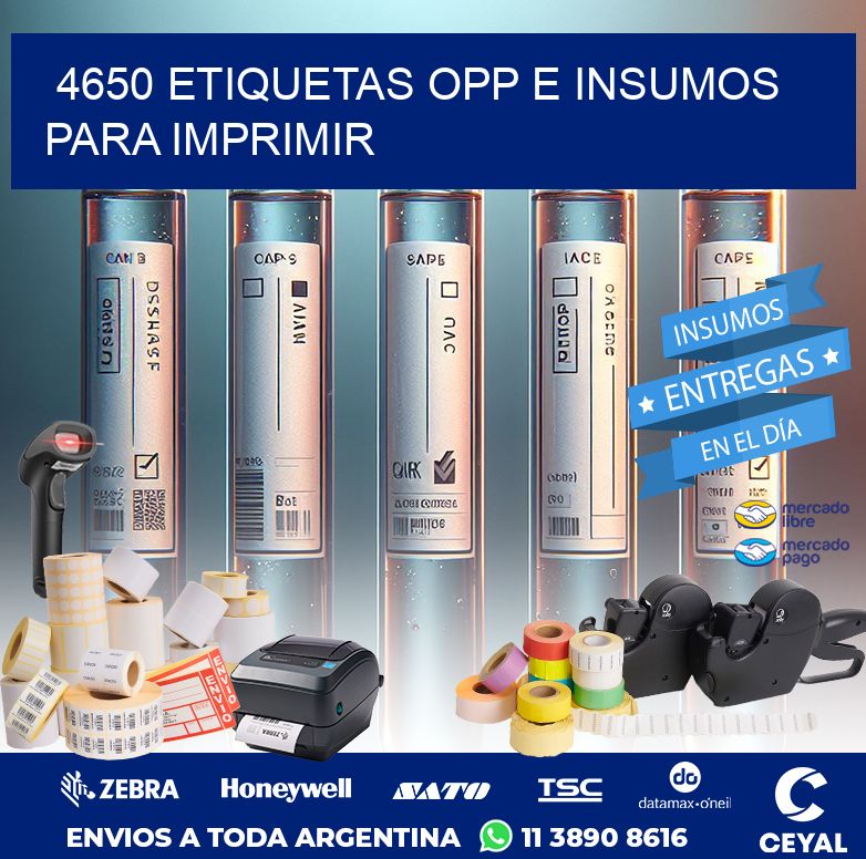 4650 ETIQUETAS OPP E INSUMOS PARA IMPRIMIR