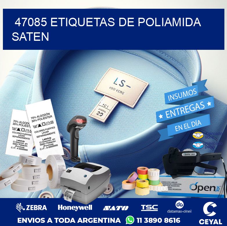 47085 ETIQUETAS DE POLIAMIDA SATEN