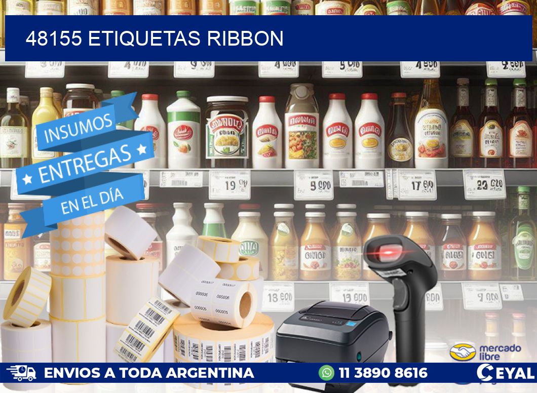 48155 ETIQUETAS RIBBON