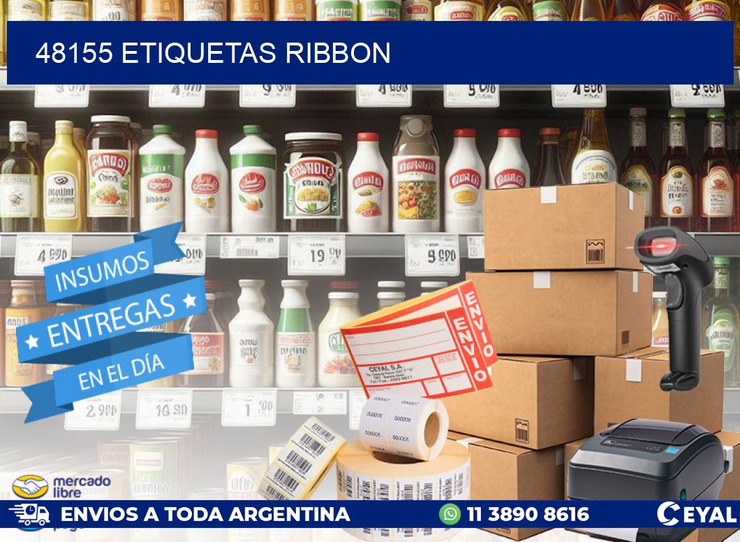 48155 ETIQUETAS RIBBON