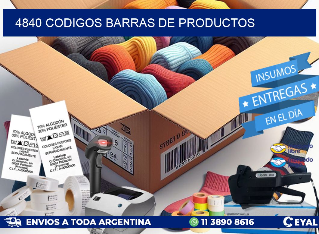 4840 CODIGOS BARRAS DE PRODUCTOS