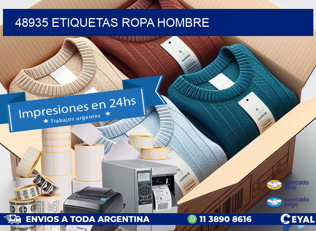 48935 ETIQUETAS ROPA HOMBRE