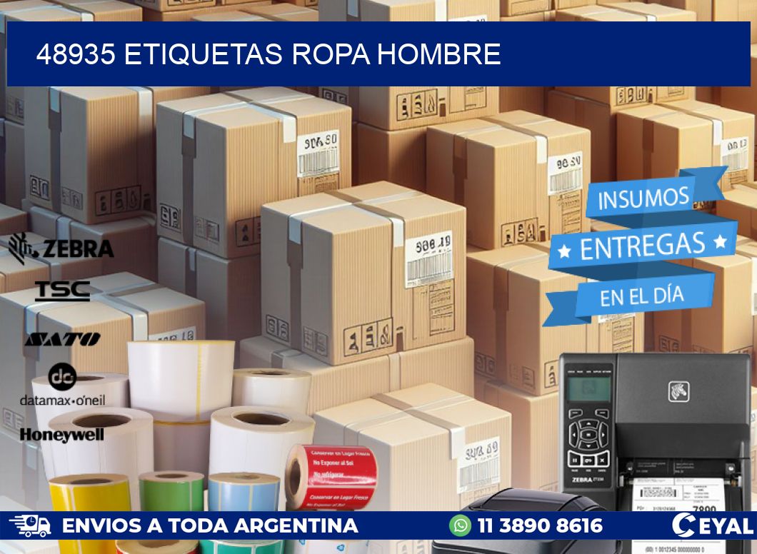 48935 ETIQUETAS ROPA HOMBRE