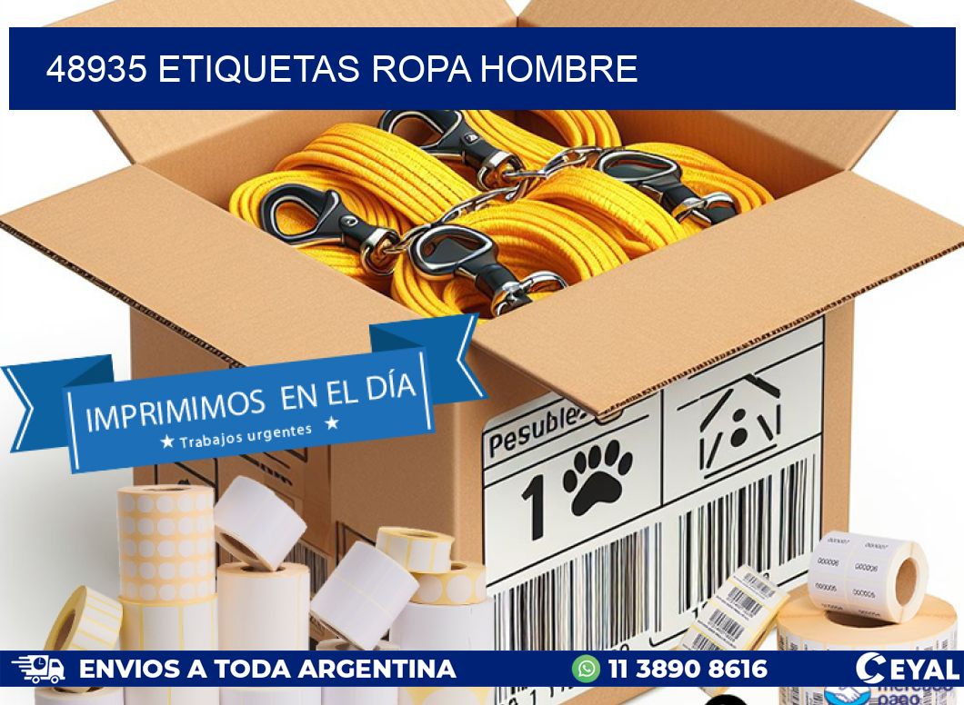 48935 ETIQUETAS ROPA HOMBRE