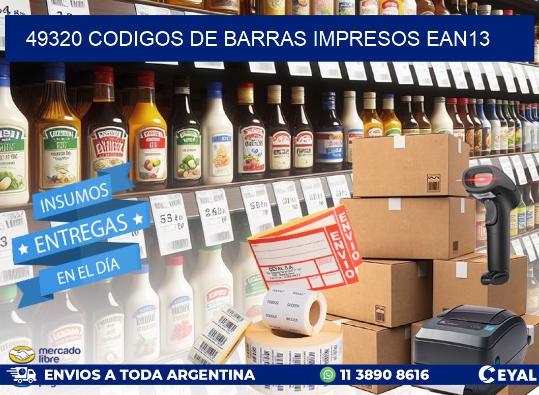 49320 Codigos de barras impresos ean13