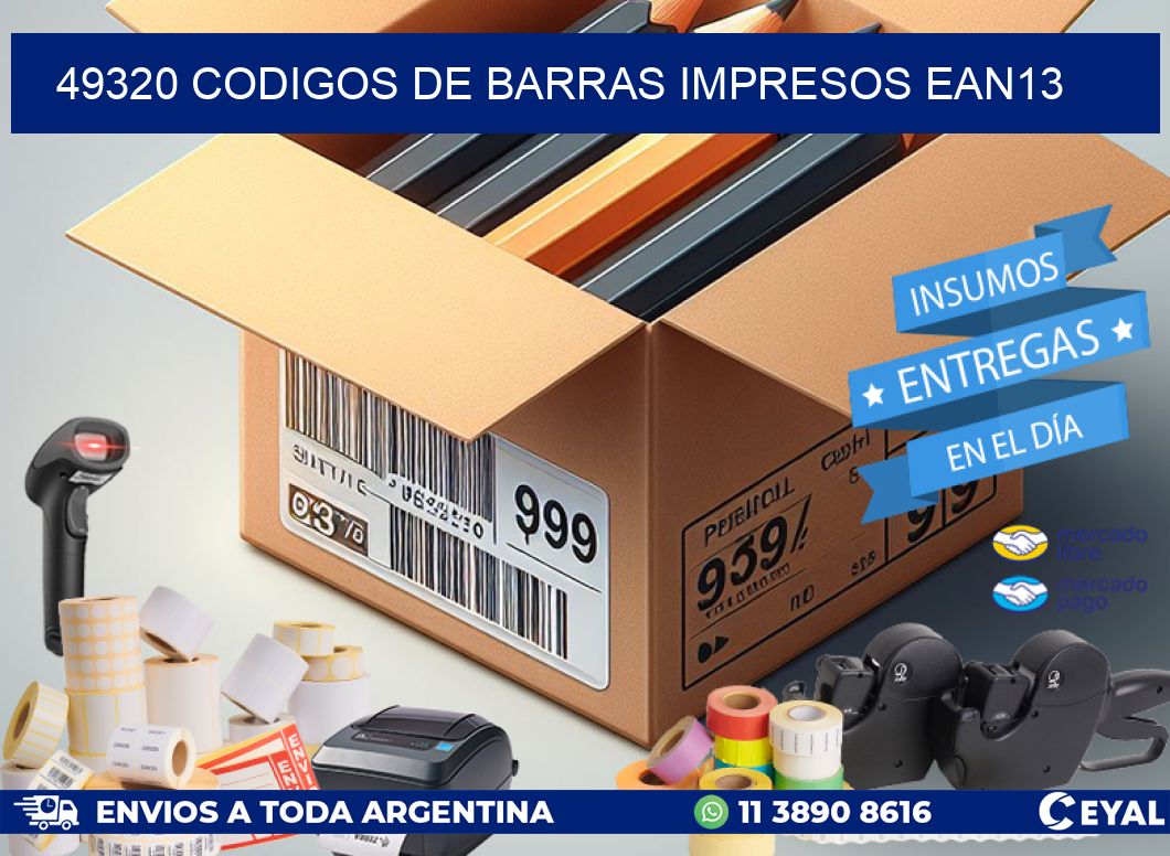 49320 Codigos de barras impresos ean13