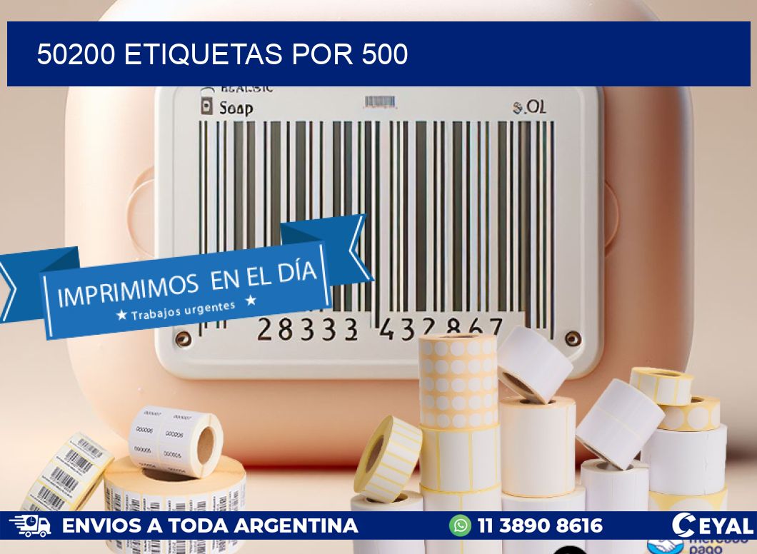 50200 etiquetas por 500