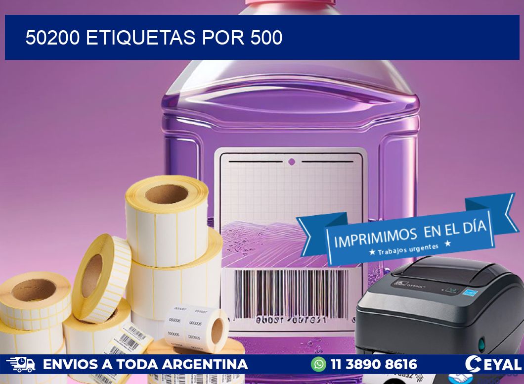 50200 etiquetas por 500