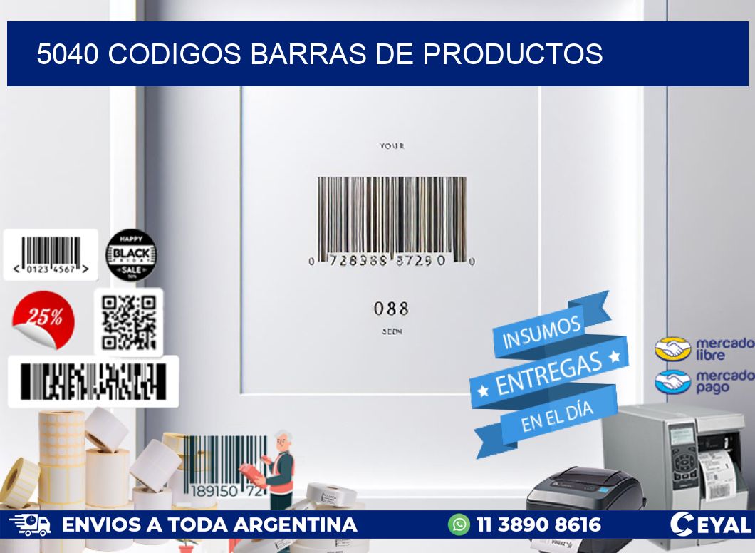 5040 CODIGOS BARRAS DE PRODUCTOS