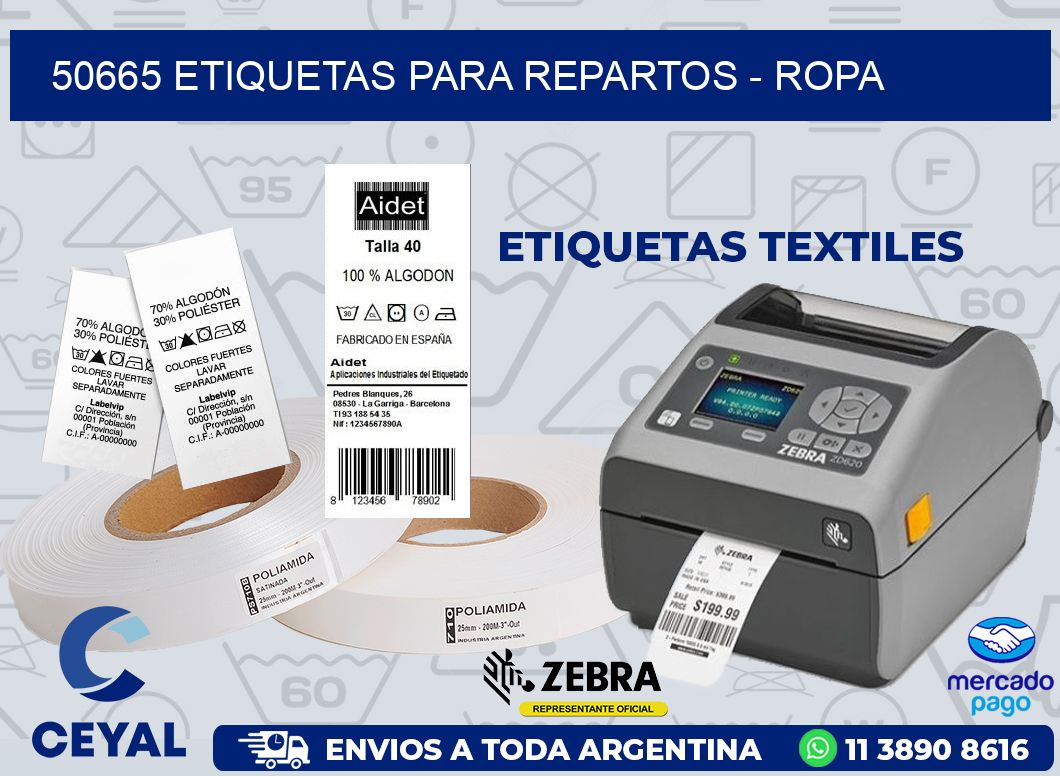 50665 ETIQUETAS PARA REPARTOS - ROPA