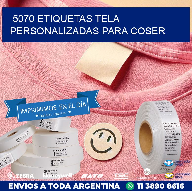 5070 ETIQUETAS TELA PERSONALIZADAS PARA COSER