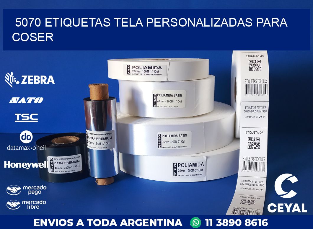 5070 ETIQUETAS TELA PERSONALIZADAS PARA COSER