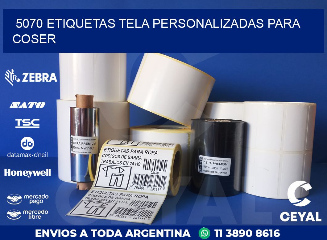 5070 ETIQUETAS TELA PERSONALIZADAS PARA COSER