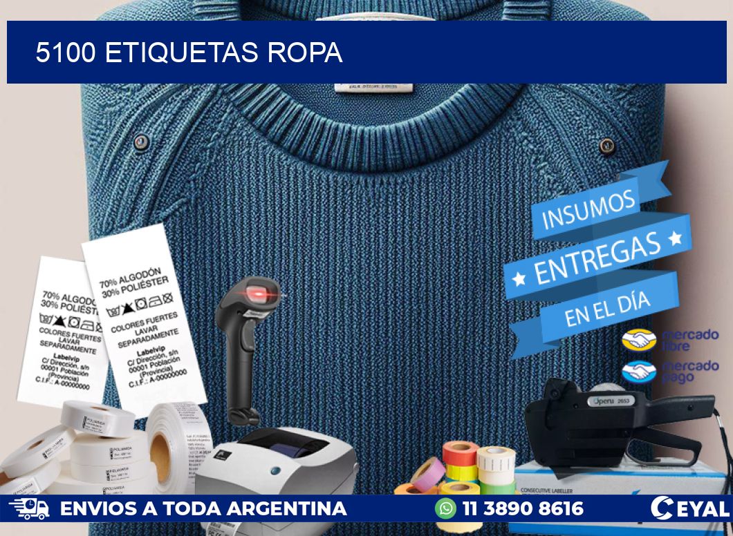 5100 ETIQUETAS ROPA
