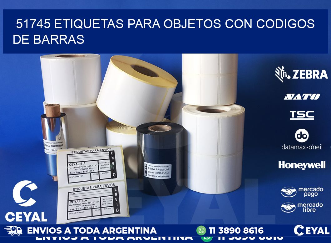 51745 ETIQUETAS PARA OBJETOS CON CODIGOS DE BARRAS