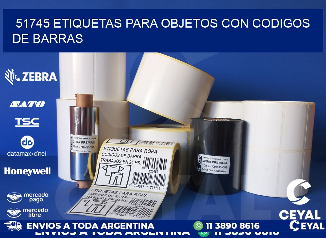 51745 ETIQUETAS PARA OBJETOS CON CODIGOS DE BARRAS