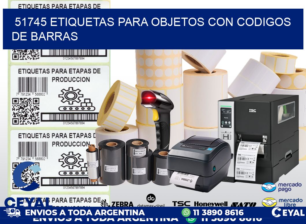 51745 ETIQUETAS PARA OBJETOS CON CODIGOS DE BARRAS