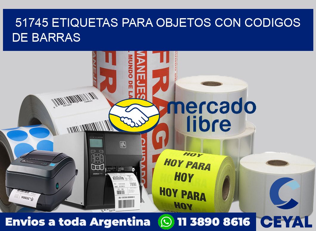 51745 ETIQUETAS PARA OBJETOS CON CODIGOS DE BARRAS
