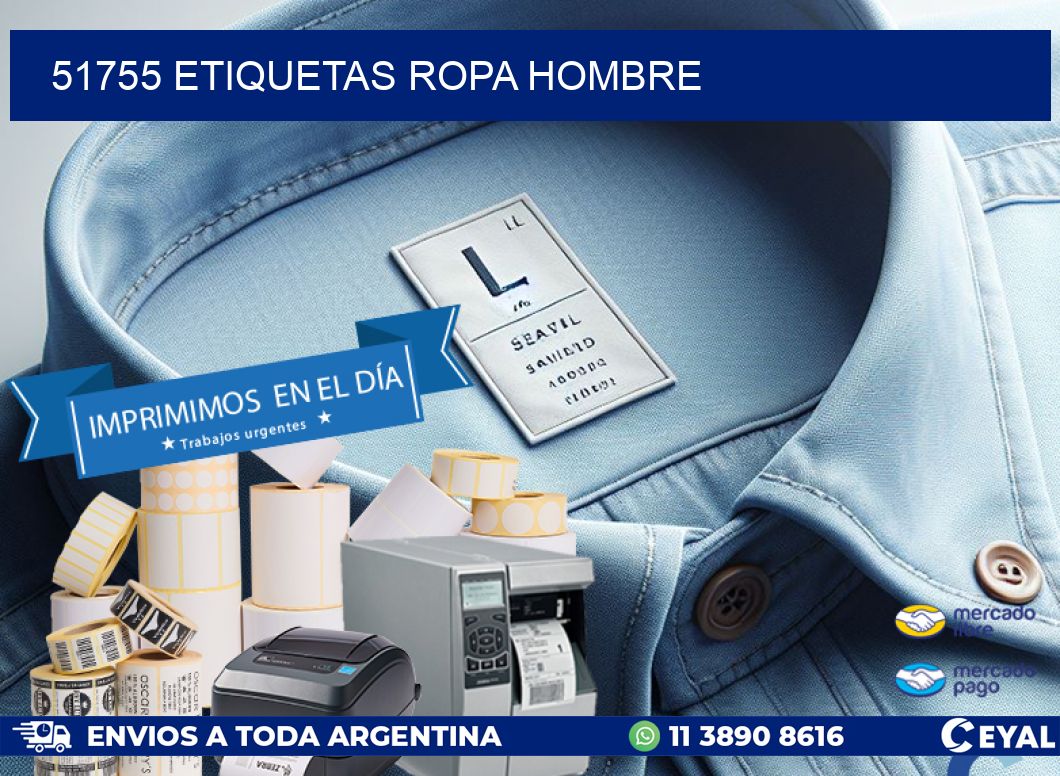 51755 ETIQUETAS ROPA HOMBRE