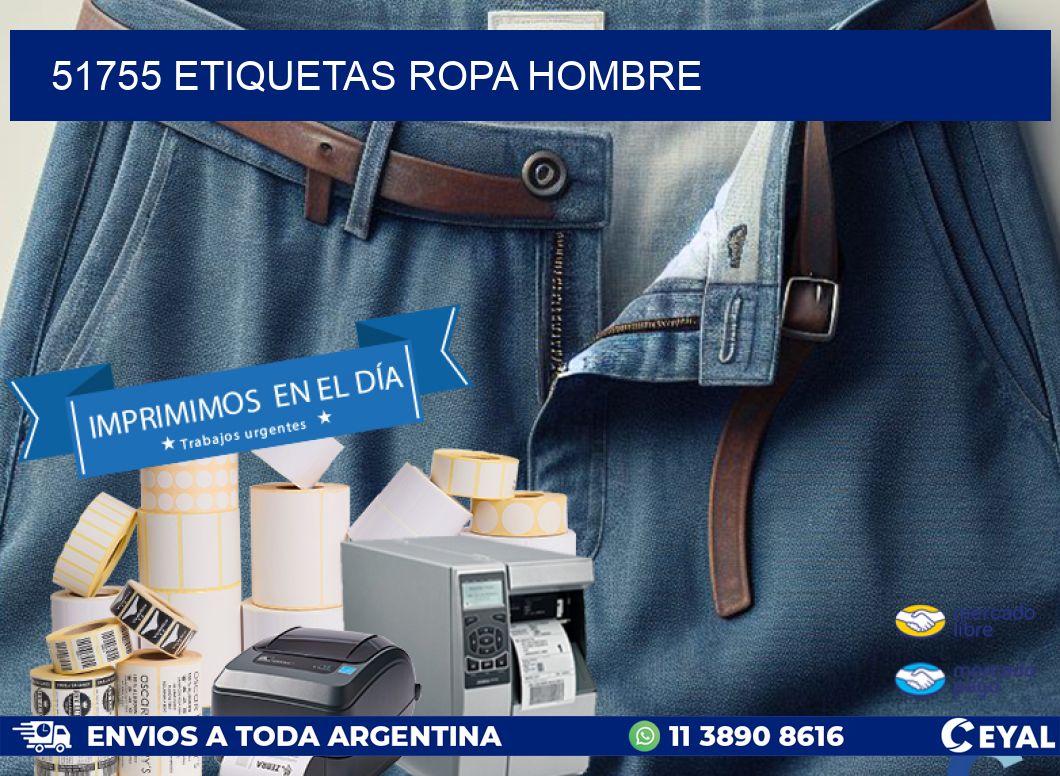 51755 ETIQUETAS ROPA HOMBRE