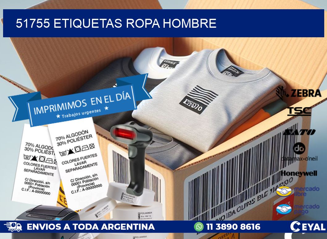 51755 ETIQUETAS ROPA HOMBRE